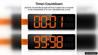 AGSIVO 13 Inch Digital Wall Clock Large LED Display with Remote Control Review [upl. by Nongim]