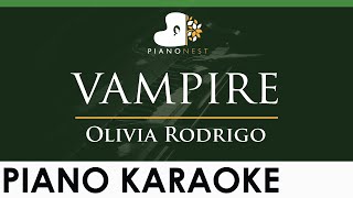 Olivia Rodrigo  vampire  LOWER Key Piano Karaoke Instrumental [upl. by Brightman]