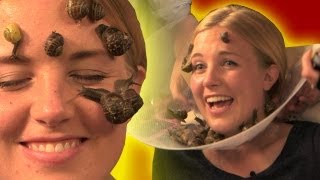 Snails on face Guinness World Record Attempt  Earth Unplugged with GWROMG [upl. by Naejeillib]