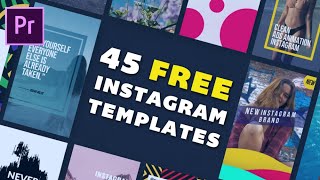 45 FREE Instagram Story Adobe Premiere Pro Templates [upl. by Fara488]