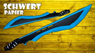 Schwert basteln Spielzeug Machete Waffe aus Papier  ninja katana sword toy DIY craft 4K [upl. by Egni]