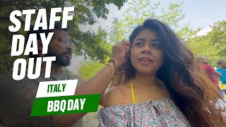 Italy BBQ day With staff  Summer day out  සිංහල Vlog [upl. by Akkinahs]