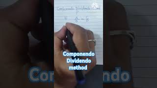 Componendo Dividendo method useful method and tricks in mathematics [upl. by Irej]