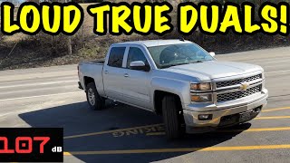 We True Dual Straight Piped a 2015 Chevy Silverado 53L V8 [upl. by Brnaby]