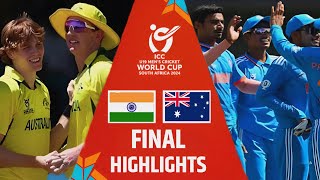 India vs Australia Under 19 World Cup Final Highlights  2024  Ind u19 vs Aus u19 Highlights [upl. by Clifford848]