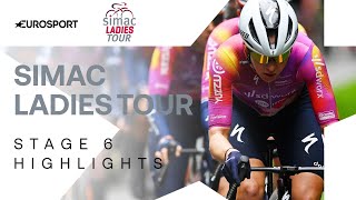 A HUGE FINISH 🔥  Simac Ladies Tour Stage 6 Race Highlights  Eurosport Cycling [upl. by Leifer]