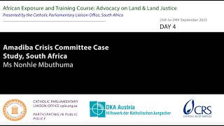 AFEXT 2023 Day 4 Session 1 – Amadiba Crisis Committee Case Study South Africa  Ms Nonhle Mbuthuma [upl. by Arikaahs]