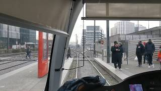 Tram Cab Ride Ligne 3 du tramway de Lyon  Meyzieu  Les Panettes ➡ Gare PartDieu  Villette [upl. by Arriec901]