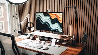 My Modern Desk Setup amp Office Tour 2024 Content Creator [upl. by Arda]