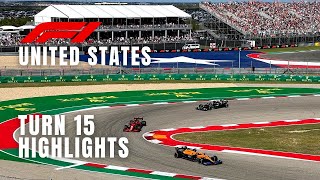 2021 F1 US Grand Prix  Highlights from Turn 15 Grandstand Top Row Seats [upl. by Ahtamas]