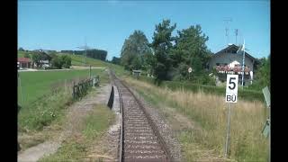 Führerstandsmitfahrt im VT 26 der LEO Obing  Bad Endorf [upl. by Ellenid474]