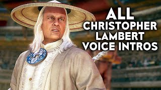 MORTAL KOMBAT 11 All Christopher Lambert Raiden Intros Dialogue MK11 Movie Skin [upl. by Lsiel316]