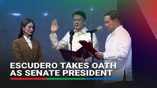 WATCH Senator Francis Chiz Escudero takes oath as new Senate President  ABSCBN News [upl. by Forrest]