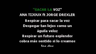 KARAOKE  Ana Tijoux  Sacar La Voz ft Jorge Drexler  DEMO PISTA INSTRUMENTAL [upl. by Figueroa]