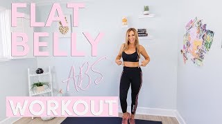 FLAT BELLY Abs Workout  At Home  No Equipment [upl. by Akerley830]