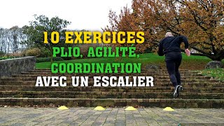 10 exercices pliométrie agilité coordination avec un escalier 🔥🔥🔥🔥🔥 [upl. by Catherina]