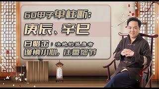 单柱断命绝技：【庚辰、辛巳】决绝的孤勇者。白腊金：谨慎小心，注重细节 [upl. by Hnib269]