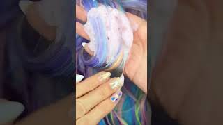 Holographic hair hairtutorial hairtrends hairstyle satisfying beauty oddlysatisfying asmr [upl. by Filippa]