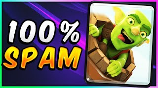 ENDLESS NO SKILL SPAM EASIEST LOG BAIT DECK in CLASH ROYALE ✅ [upl. by Akoek]