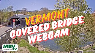 Vermont Covered Bridge Webcam in HD from the Mad River Valley 🍁🍂 [upl. by Millar]