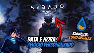 COMO COLOCAR RELOGIO PERSONALIZADO E TRADUZIDO NA AREA DE TRABALHO COM O RAINMETER  2024 [upl. by Northway]