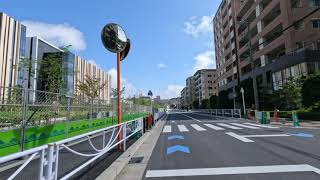 自転車4K 中外ライフサイエンスパーク横浜緑道ができてきました。住友電工南門まで柏尾川沿いロードバイクで南下。 [upl. by Arly549]