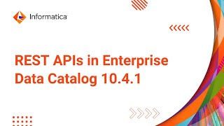 REST APIs in Enterprise Data Catalog 1041 [upl. by Kendall]