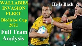 Wallabies Squad for Bledisloe Cup 2021 v New Zealand All Blacks Player Stats history and analysis [upl. by Akeemahs]