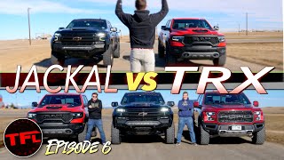 Can the 62liter Supercharged Chevy Jackal Finally CRUSH The Ram TRX In A Drag Race [upl. by Pazia767]