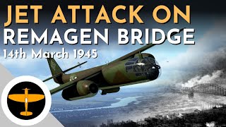 The Luftwaffes desperate jet attack to destroy the bridges at Remagan  14th March 1945 [upl. by Kinch604]