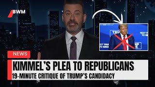 Jimmy Kimmel’s Damaging Monologue A 19Minute Plea for Conservatives to Reject Trump  BWM Politics [upl. by Pazice]