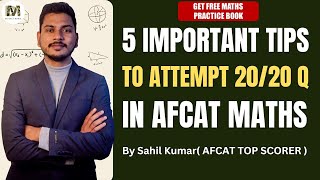 5 Tips to Attempt 2020 AFCAT Maths Question  AFCAT 1 2023  Sahil Kumar [upl. by Aihtnic]