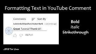 How to write bold italic and strikethrough text in YouTube comment [upl. by Isbella808]