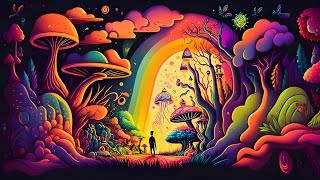 Psychedelic Trance  Magic Mushrooms  Hallucinations mix 2023 AI Graphic Visuals [upl. by Dinny890]