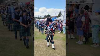 maceflourish from drummajor Barclay leading Towie pipeband march at 2024 Aboyne Games shorts [upl. by Anahtor]