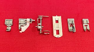 Different types of presser foot and their uses  presser foot tutorial  Sewing tips for beginners [upl. by Ecinev747]