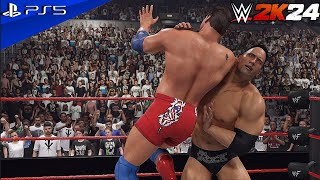 WWE 2K24  Kurt Angle vs The Rock WWF Championship Match At No Way Out 2001 PS5 [upl. by Naitsirc]