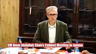 CM Omar Abdullah Chairs Cabinet Meeting in Jammu [upl. by Paloma]