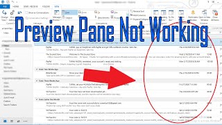 How To Fix Microsoft Outlook 2016 Preview Pane Not showingWorking [upl. by Astiram]