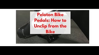 How to Unclip from Your Peloton Bike [upl. by Conyers]