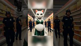 Pregnant cat tries to kill her husband cat catlover catshorts kitten smartcat cutecat cute [upl. by Eanahs]