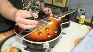 How to Install a Bigsby B7 and Vibramate V7 on Gibson Les Paul Standard by Scott Sill [upl. by Queenie480]