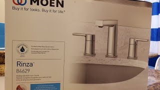 Moen wide spread faucet install [upl. by Pedroza48]