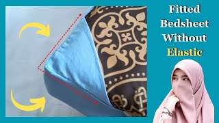 How to Sew Perfect Corners on a Sheet  Fitted bed sheet without Elastic [upl. by Itsirc]