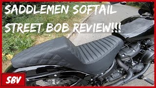 Saddlemen Seat Review  Harley Davidson Softail Street Bob FXBB [upl. by Sokcin111]