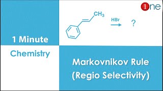 What is Markovnikov Rule  Stereoselectivity and Shortcut  One Minute Chemistry [upl. by Suidualc]