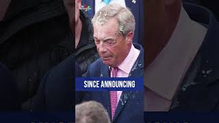 Nigel Farage has milkshake thrown in his face [upl. by Oinoitna]