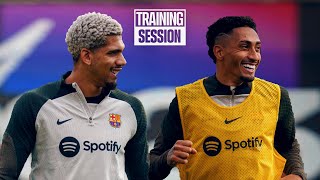 🎥😊TRAINING amp MEDIA DAY 📸  FC Barcelona training 🔵🔴 [upl. by Puduns]