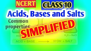 Class 10🎯 Acids Bases and Salts🔥 common properties NCERT  board exam [upl. by Eniamzaj]