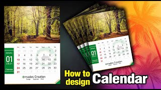 How to Design Calendar with Corel Draw  Design Wall Calendar  Calendar Design [upl. by Agler620]